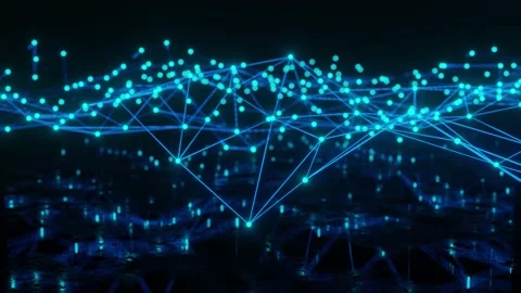 Network connection structure. Connecting points and lines. Big data. Stock Footage 194446119