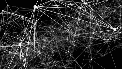 Network connection structure. Connecting points and lines. Big data. Stock Footage 194447604