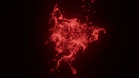 Network connection structure cyberspace with moving particles sphere. Video stock 194121892