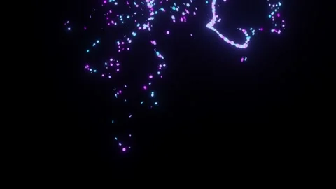 Network connection structure cyberspace with moving particles. Stock-Footage 194121893