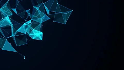 Network connection structure cyberspace with moving particles. Video stock 247360419