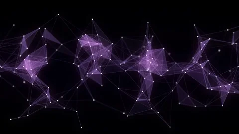 Network connection structure cyberspace with moving particles. Video stock 297957978