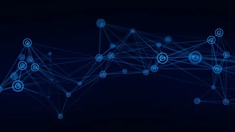 Network connection structure. Digital background with dots and lines. Stock Footage 169360416