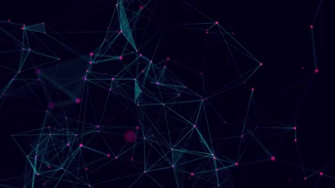 Network connection structure. Digital background with dots and lines. Stock Footage 169360557