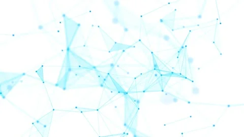 Network connection structure. Digital blue background with dots and lines. Stock Footage 154861875