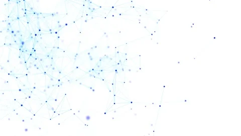 Network connection structure. Digital blue background. Big data visualization. Stock Footage 155334864
