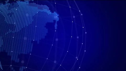 Network connection structure. Technology background digital connecting data. Stock Footage 169360264
