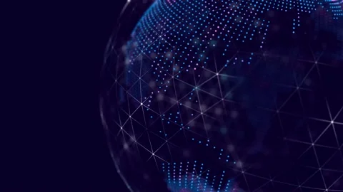 Network connection structure. Technology  digital connecting data on planet. Stock Footage 169360306