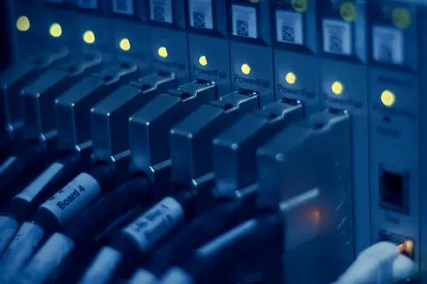 Network connection technology with broadband aggregation carrier electronic Stock Photos