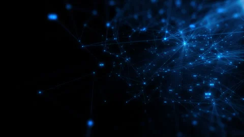 Network connection technology data center with contour lines wireframe Vídeo Stock 330712773