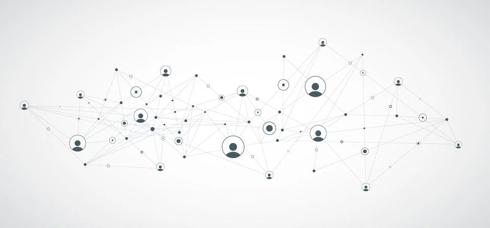 Network connection vector background. Stock Illustration