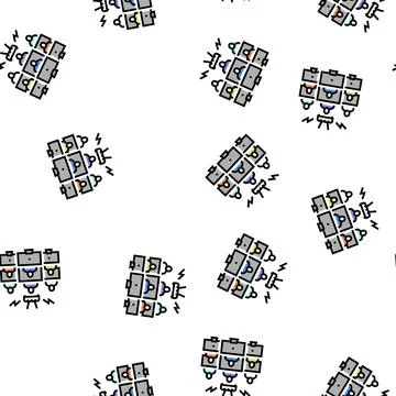Network connection vector seamless pattern イラスト素材