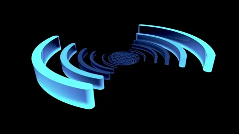 Network connection wifi technology spread from center to around the world.C.. Vidéo 241229019