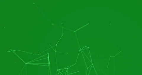 Network of connections against green background Stock Footage 138880309