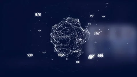 Network connections and data points animation over business people in discussion Stock Footage 305367424