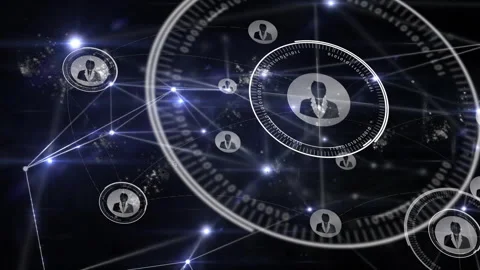 Network of connections and data processing animation over diverse business Video stock 303463251