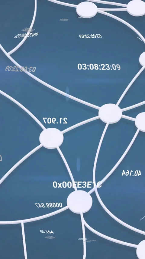 Network of connections and data processing animation over blue background Stock Footage 319265074