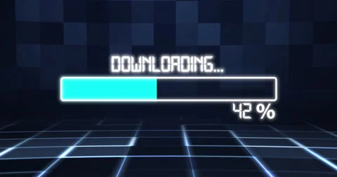 Network connections and Downloading Loop Animation Stock Footage 189085052