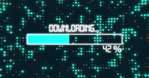 Network connections and Downloading Loop Animation Stock Footage 189089888