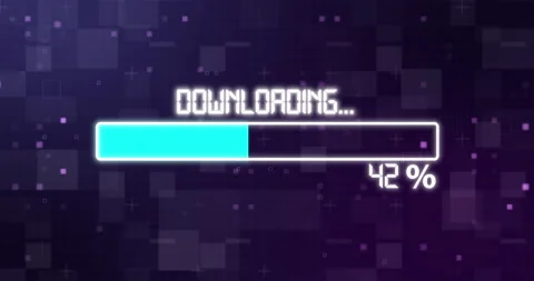 Network connections and Downloading Loop Animation Stock Footage 191398502