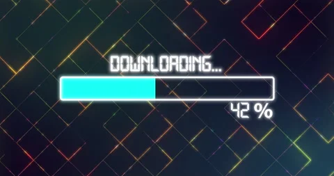 Network connections and Downloading Loop Animation Stock Footage 191407206