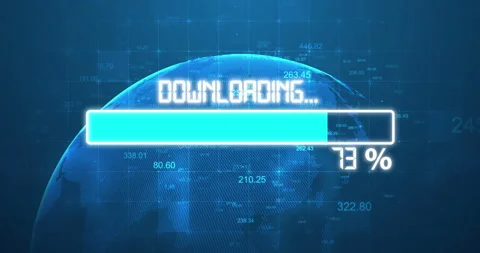 Network connections and Downloading Loop Animation Stock-Footage 191407750