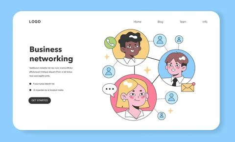 Network connections concept. Flat vector illustration. 스톡 일러스트