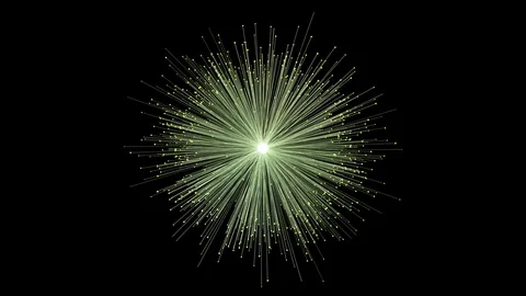 Network connections explosion yellow cloud abstract background animation - new Stock Footage 83710732