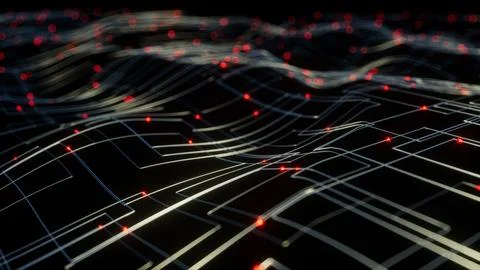 Network connections form a pattern, highlighting risks related to virus 스톡 일러스트