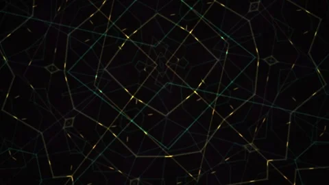 Network connections with glowing nodes. Stock Footage 334537020