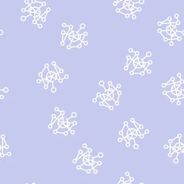 Network connections line vector seamless pattern Stock Illustration