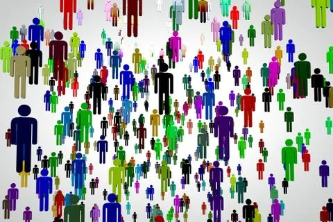 Network Connections Overpopulation Stock Illustration