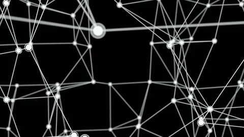 Network connections. Plexus. Seamless loop Stock Footage 229837038