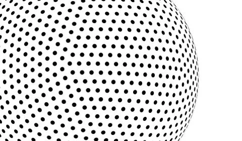 Network connections sphere with dots on white abstract background in technolo Stock Illustration