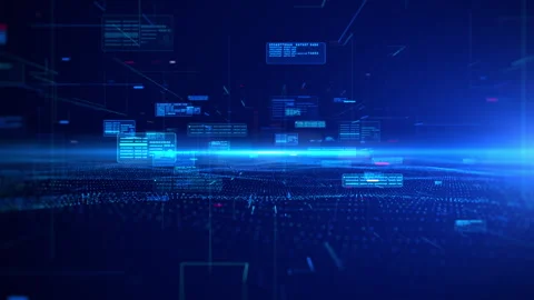 Network connections technology digital cyberspace and digital data concept. Stock Footage 247941351