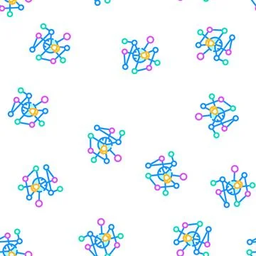 Network connections vector seamless pattern Stock Illustration