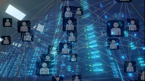 Network connections visualization Stock Footage 335830808