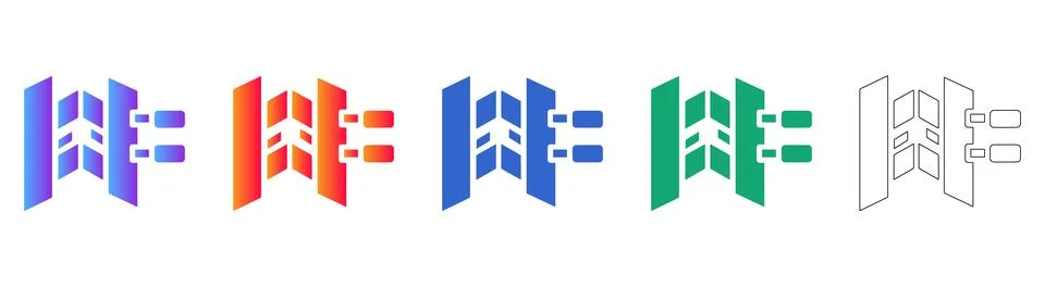Network Connectivity and Data Flow Icons Stock Illustration