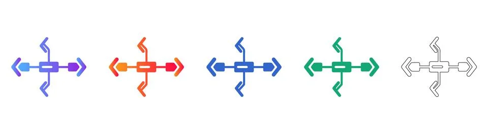 Network Connectivity and System Integration Icons Illustrazione stock