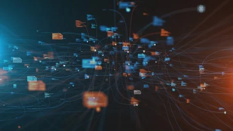 Network Connectivity Future Cloud Systems Information Technology Data Processing Stock Footage 303463478