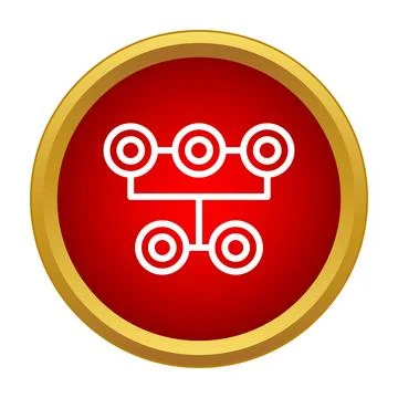 Network connectivity icon showing linked data organization イラスト素材