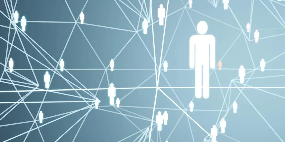 Network connectivity internet concept visualization blue data transmission Illustrazione stock