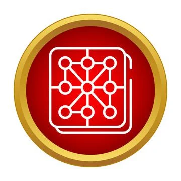 Network connectivity nodes connecting lines illustration icon Illustrazione stock