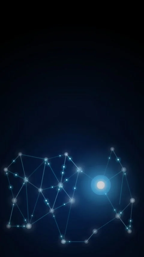 Network connectivity nodes with glowing lines representing data communicati.. Stock Footage 347625859