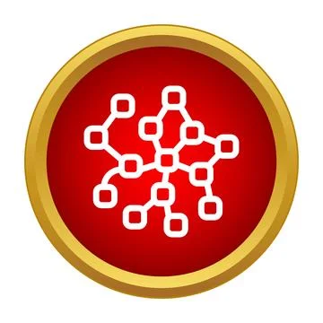 Network connectivity social media data link web icon Stock Illustration