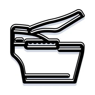 Network connector crimping tool outline illustration Stock Illustration