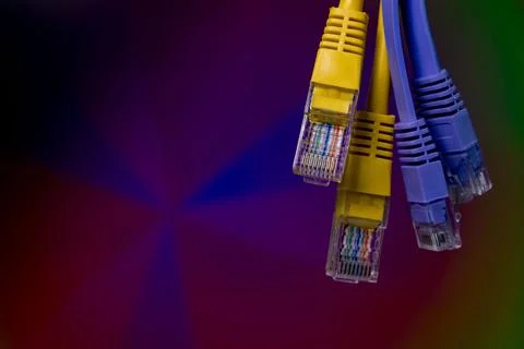 Network connectors and it technology concept Stock Photos