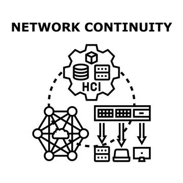 Network continuity maintaining it infrastructure operations イラスト素材