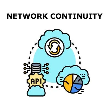 Network continuity providing cloud information technology support Stock Illustration
