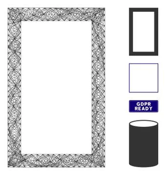 Network Contour Rectangle Vector Mesh イラスト素材